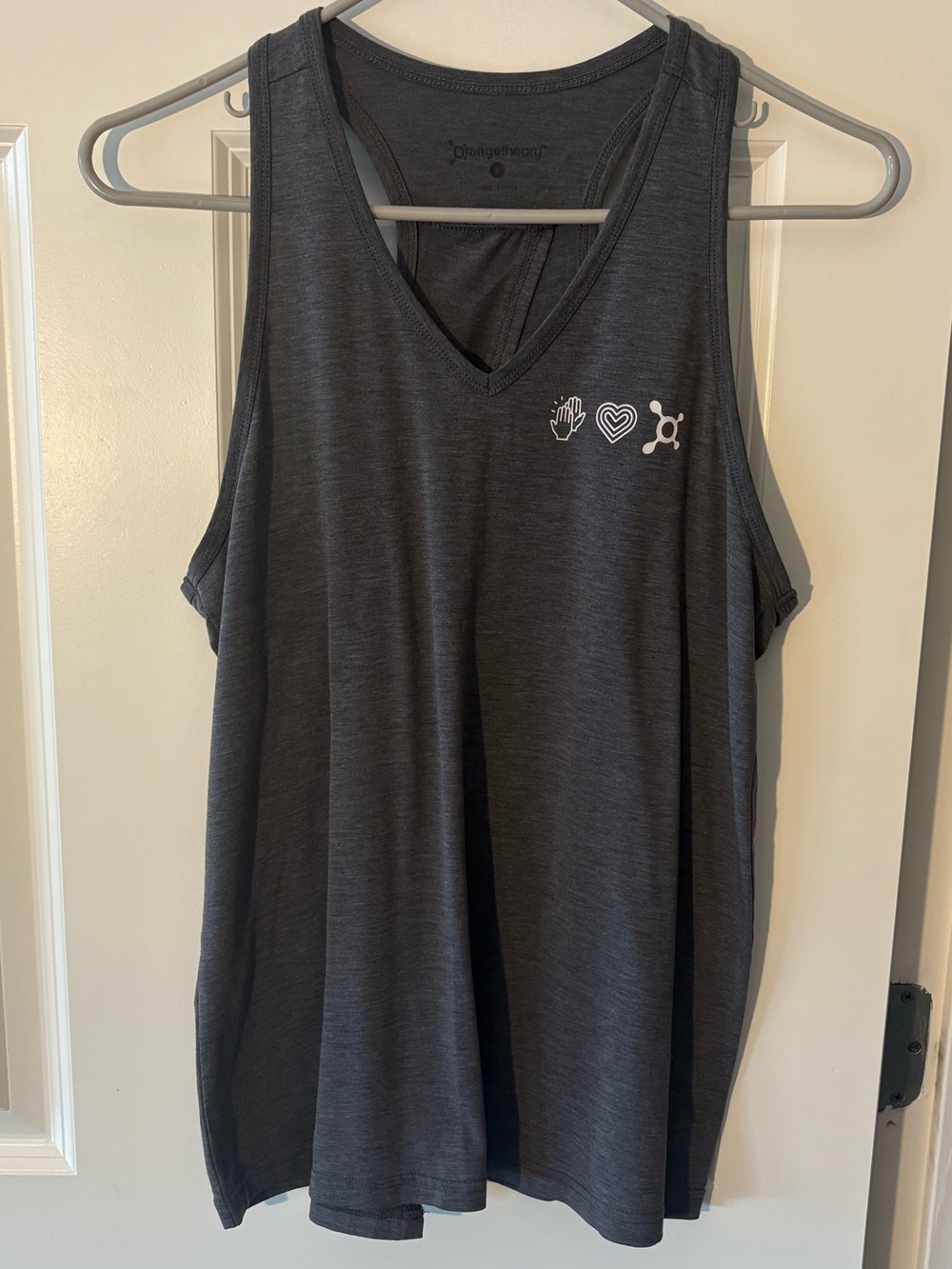 Orangetheory Women's Charcoal Gray V-Neck Tank Top